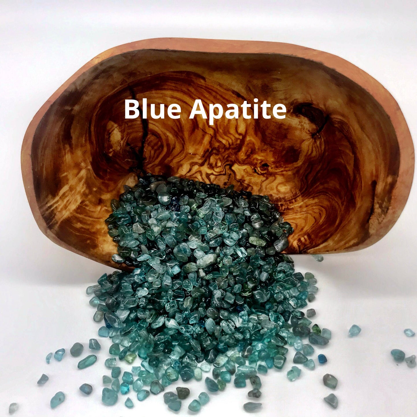 Manifestation and Motivation: A++ Blue Apatite Gemstone Chips for Meditation and Creativity - Semi Tumbled Crystal Chips for Art Projects - Crystals for everyone • Crystals And Cord