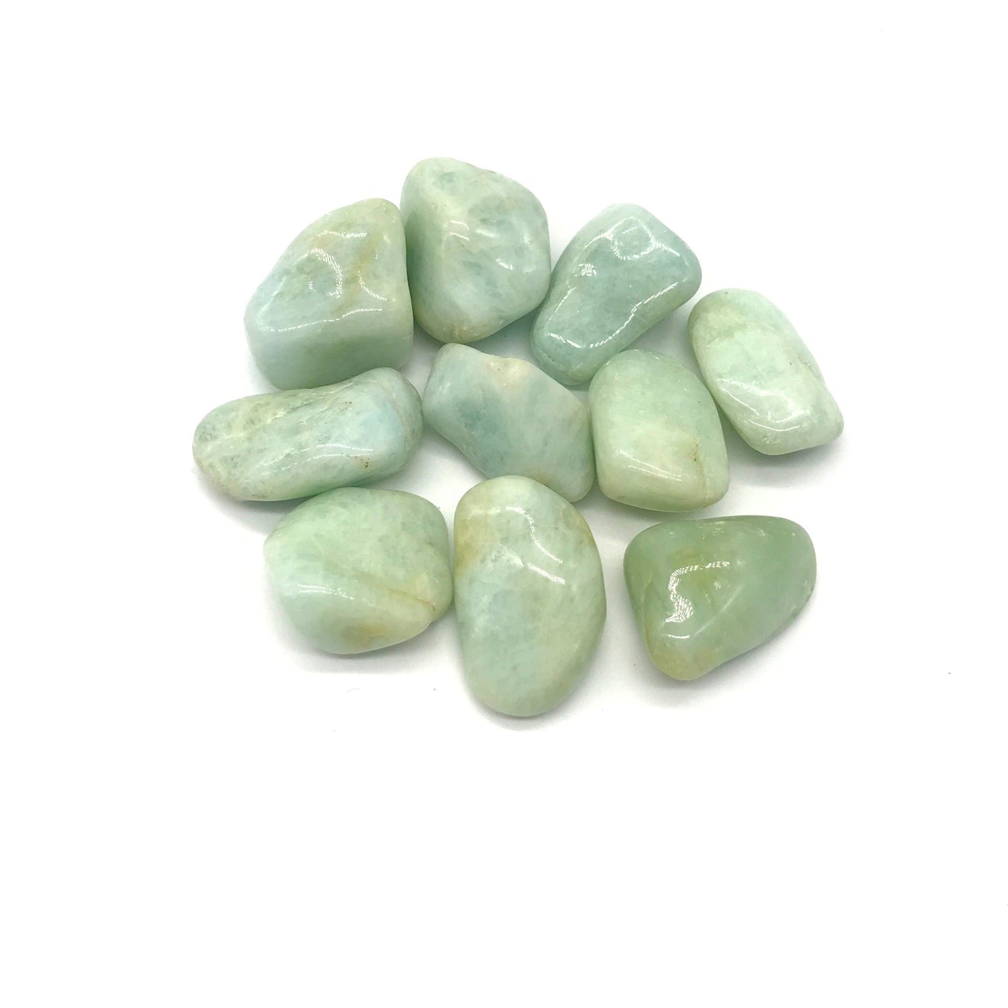 Aquamarine Tumbled Stones • Calming Crystal for Stress Relief & Communication • Pocket Stone • Throat Chakra Healing Gem - Crystals for everyone • Crystals And Cord