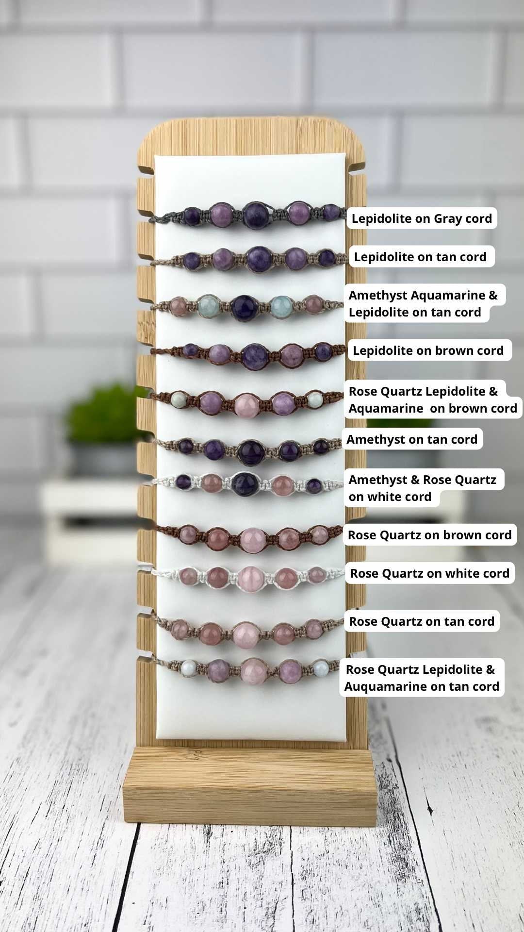 Handcrafted Prehnite Bead Bracelet: Adjustable Natural Stone for Healing and Protection - Crystals for everyone • Crystals And Cord