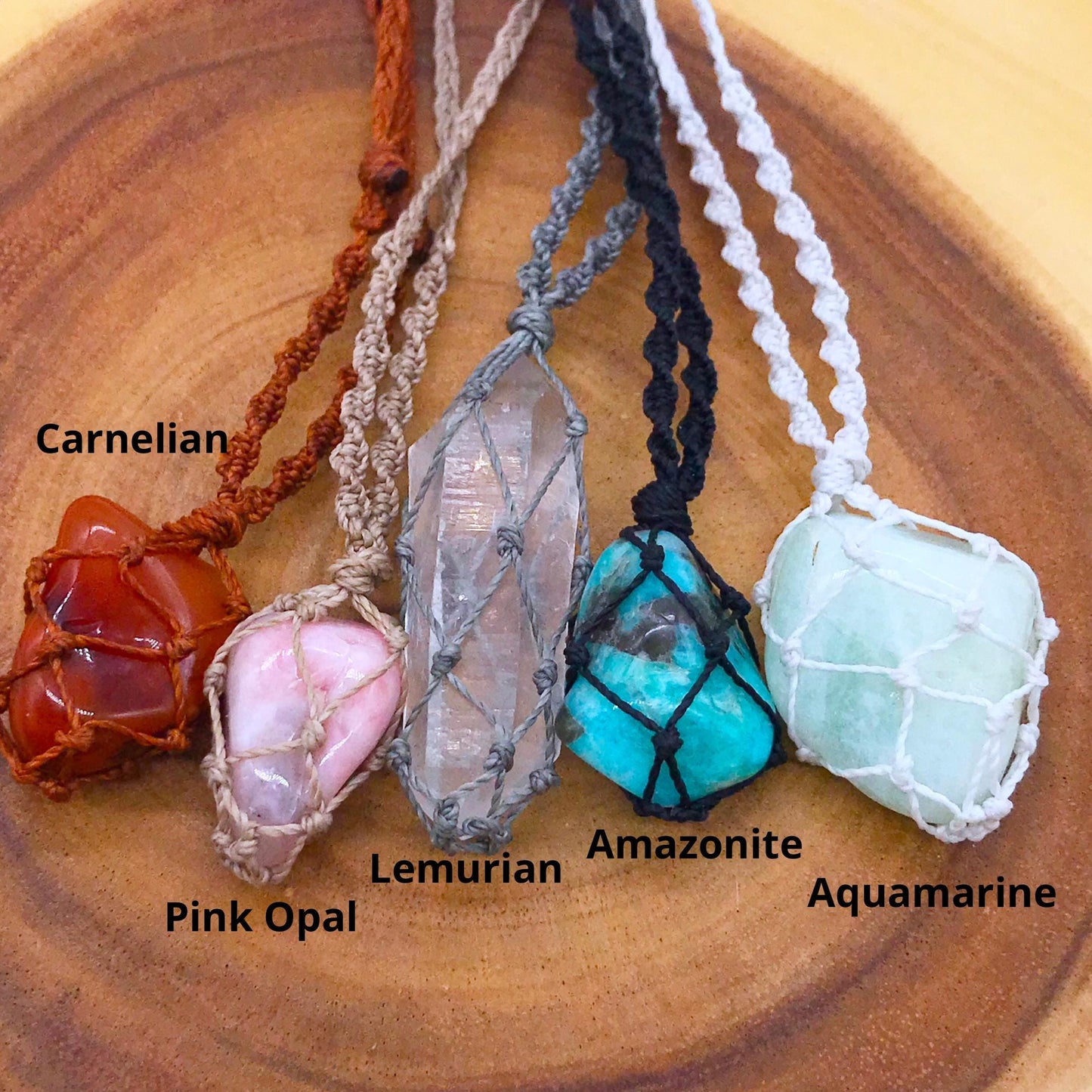 Amazonite Crystal Pendant Necklace Calm & Clarity - Adjustable Boho Chakra Jewelry - Crystals for everyone • Crystals And Cord