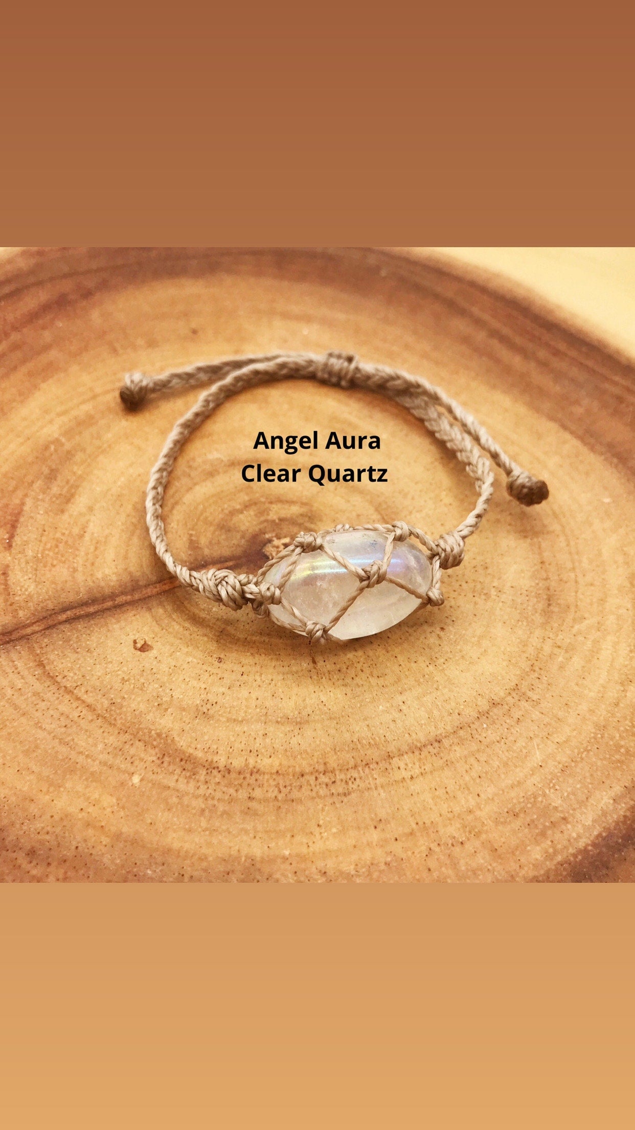 Adjustable Rainbow Angel Aura Quartz Crystal Bracelet Jewelry for Playfulness Inner Peace and Clarity - Crystals for everyone • Crystals And Cord