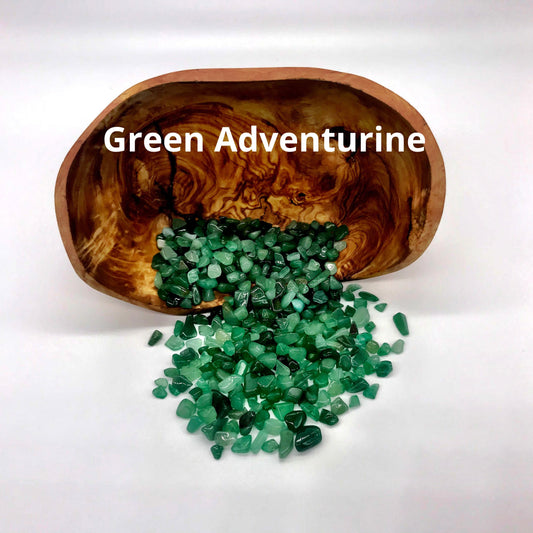 Natural Green Aventurine Gemstone Chips for Crystal Grids, Altar Decor, Meditation, Crafts - Luck, Abundance, Emotional Healing - 5-7mm - Crystals for everyone • Crystals And Cord