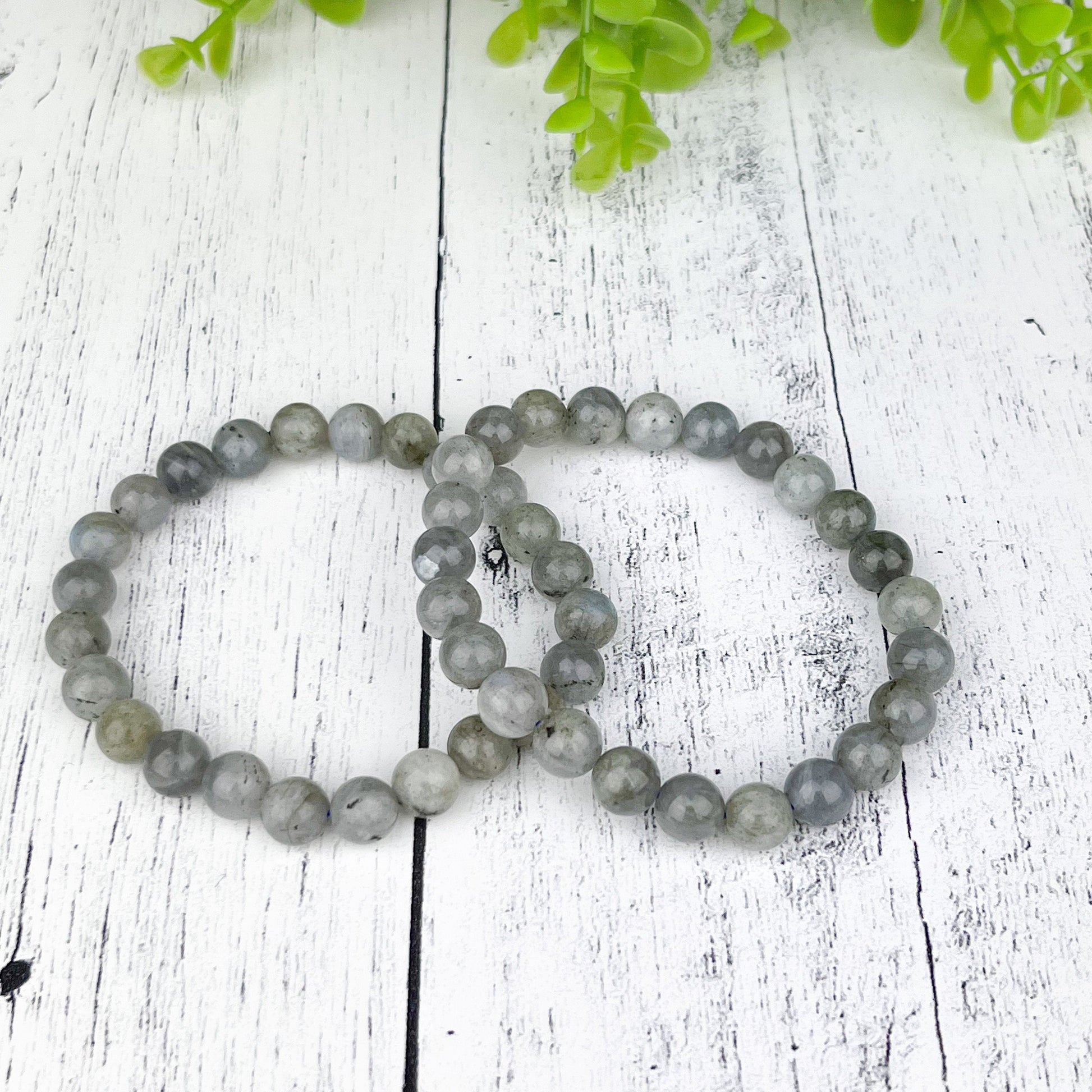 Labradorite Crystal Bracelet with 8mm Beads for Intuition Transformation and Energy Protection Mystic Jewelry for Dreamers and Seekers - Crystals for everyone • Crystals And Cord