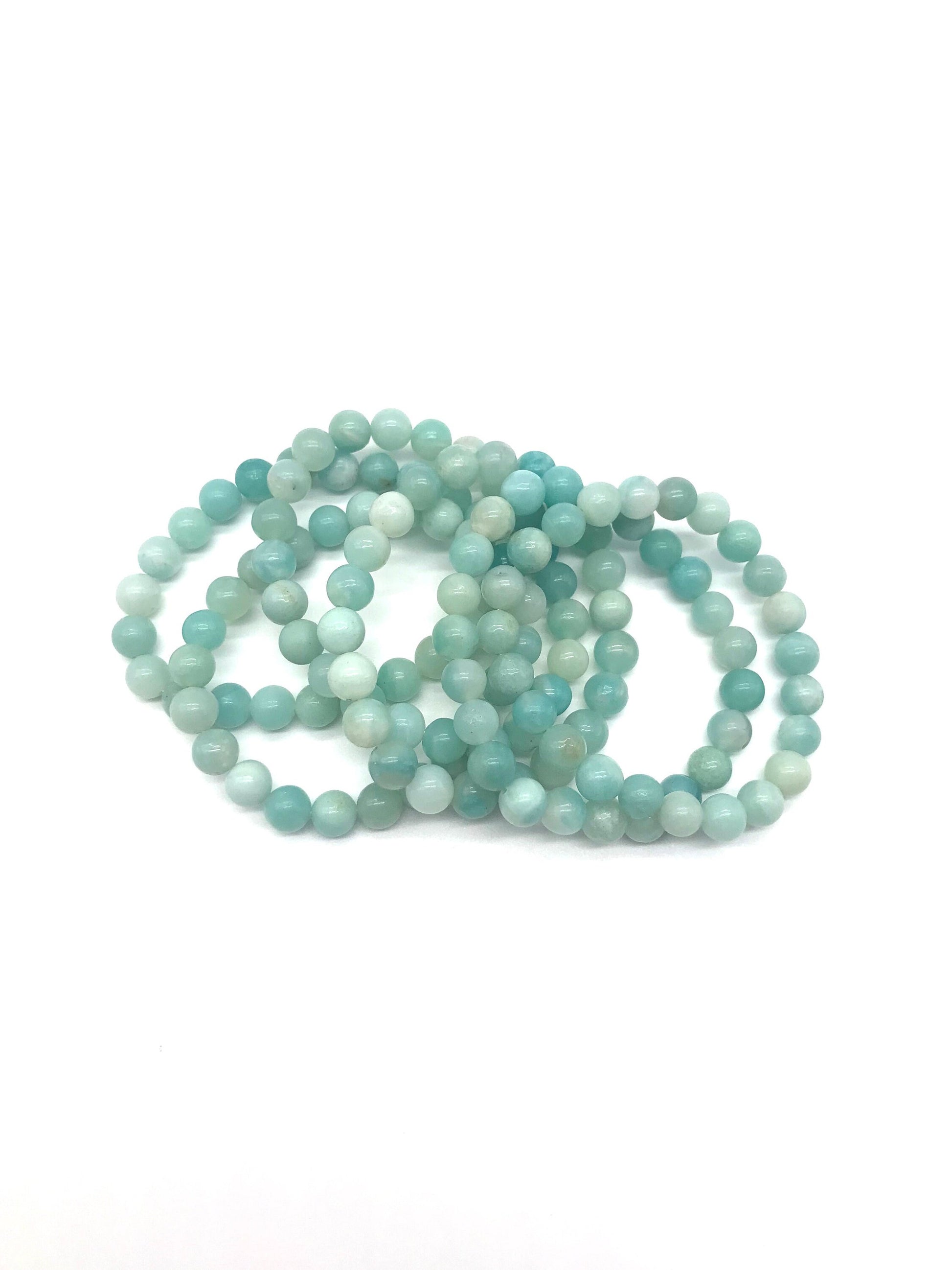 Amazonite Gemstone Beaded Bracelet, Elegant Natural Gemstone 8mm Beads, Calming Energy Accessory, Healing Crystals and Stones Jewelry - Crystals for everyone • Crystals And Cord