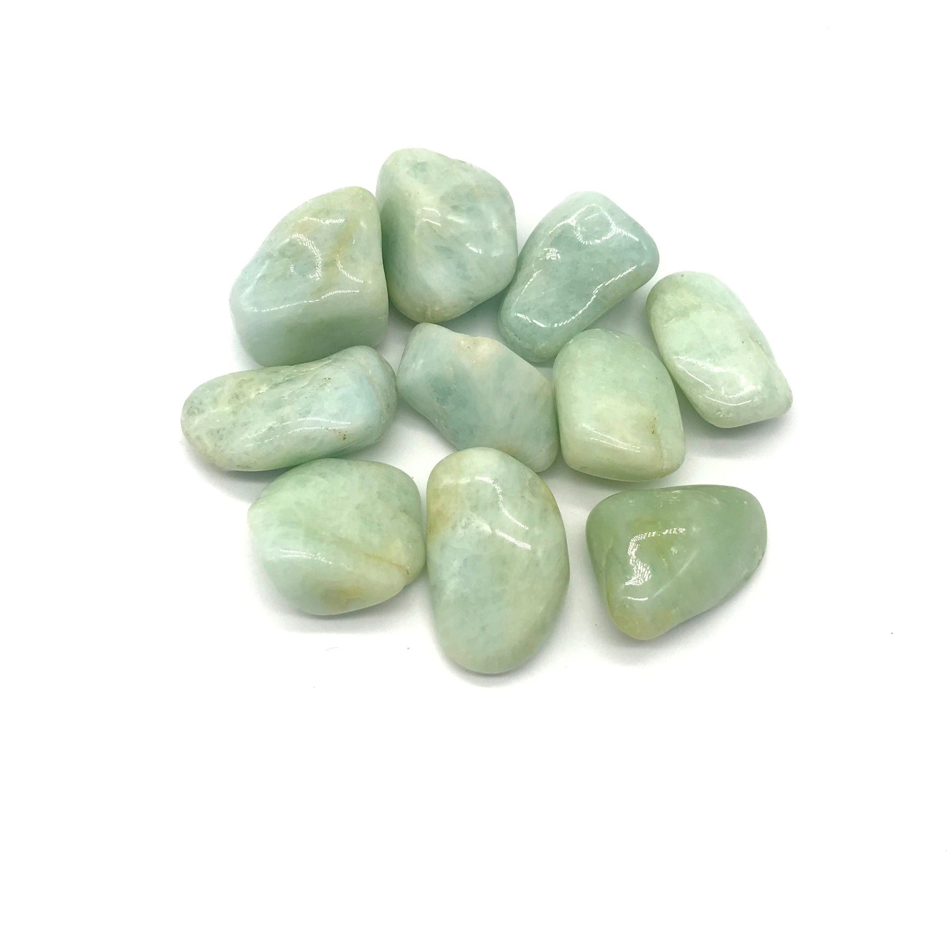 Aquamarine Tumbled Stones • Calming Crystal for Stress Relief & Communication • Pocket Stone • Throat Chakra Healing Gem - Crystals for everyone • Crystals And Cord
