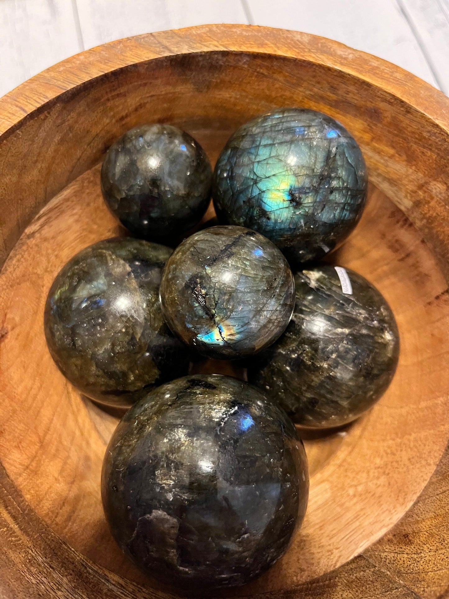Labradorite Spheres 30-60mm, Polished Gemstone Balls, Crystal Healing Orbs, Mystical Decor, Meditation Stones, Spiritual Energy Accessories - Crystals for everyone • Crystals And Cord