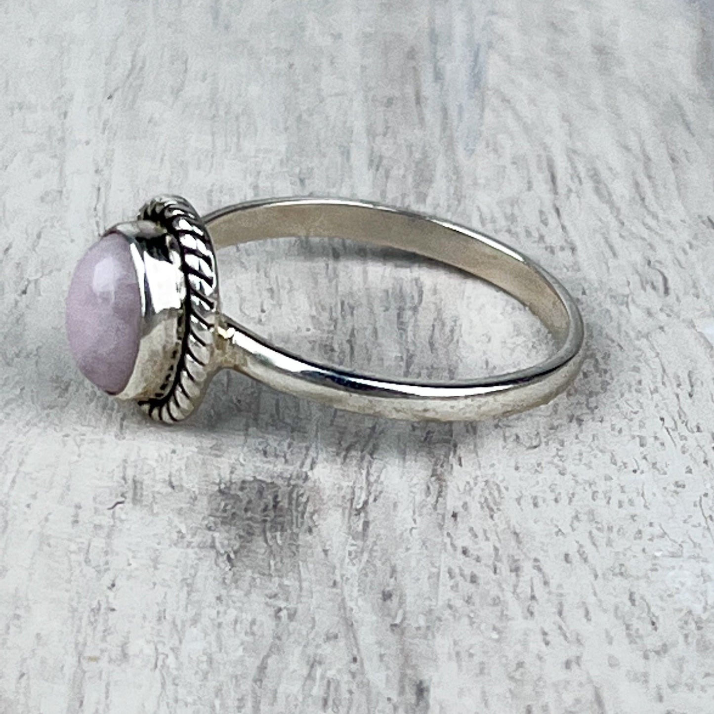 Pink Opal Gemstone .925 Sterling Silver Ring - Crystals for everyone • Crystals And Cord