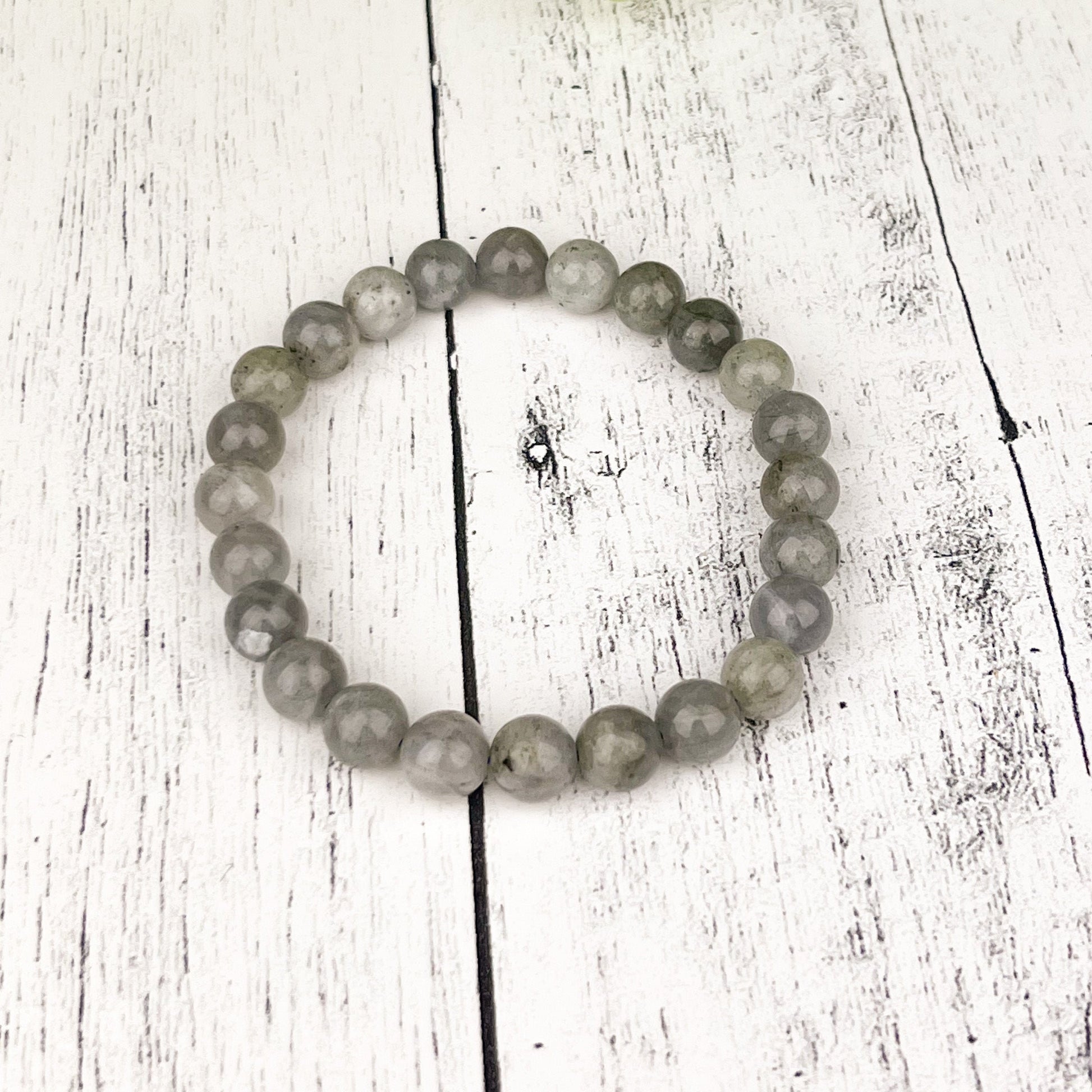 Labradorite Crystal Bracelet with 8mm Beads for Intuition Transformation and Energy Protection Mystic Jewelry for Dreamers and Seekers - Crystals for everyone • Crystals And Cord