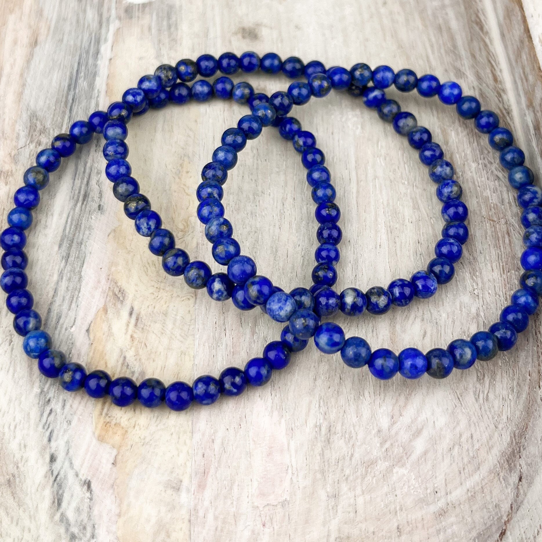 Lapis Gemstone Bracelet 4mm