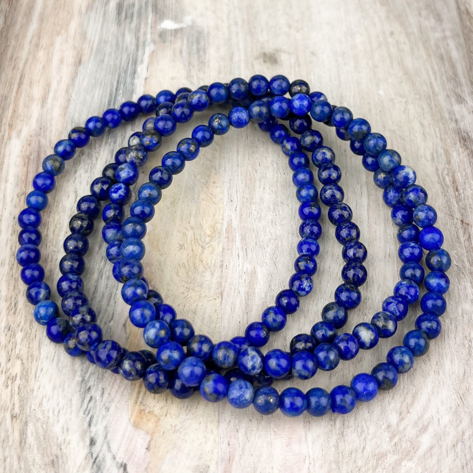 Lapis Gemstone Bracelet 4mm