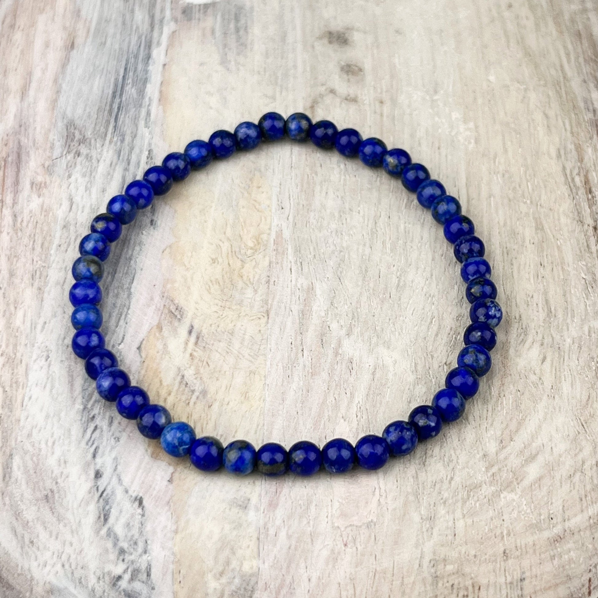 Lapis Gemstone Bracelet 4mm