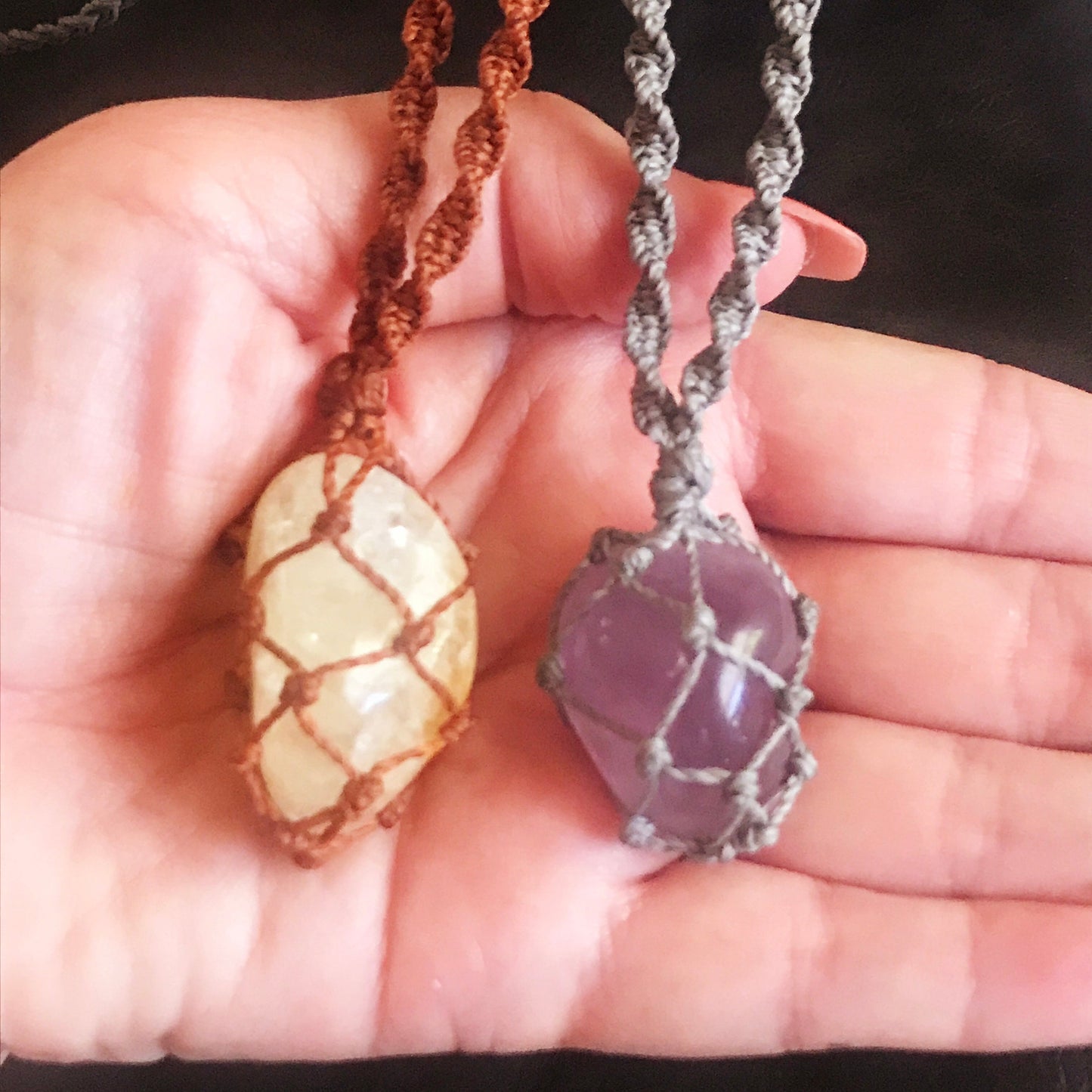 Hand-Knotted Amethyst Necklace and Bracelet Set Natural Gemstones for Calm, Intuition & Spiritual Balance - Crystals for everyone • Crystals And Cord