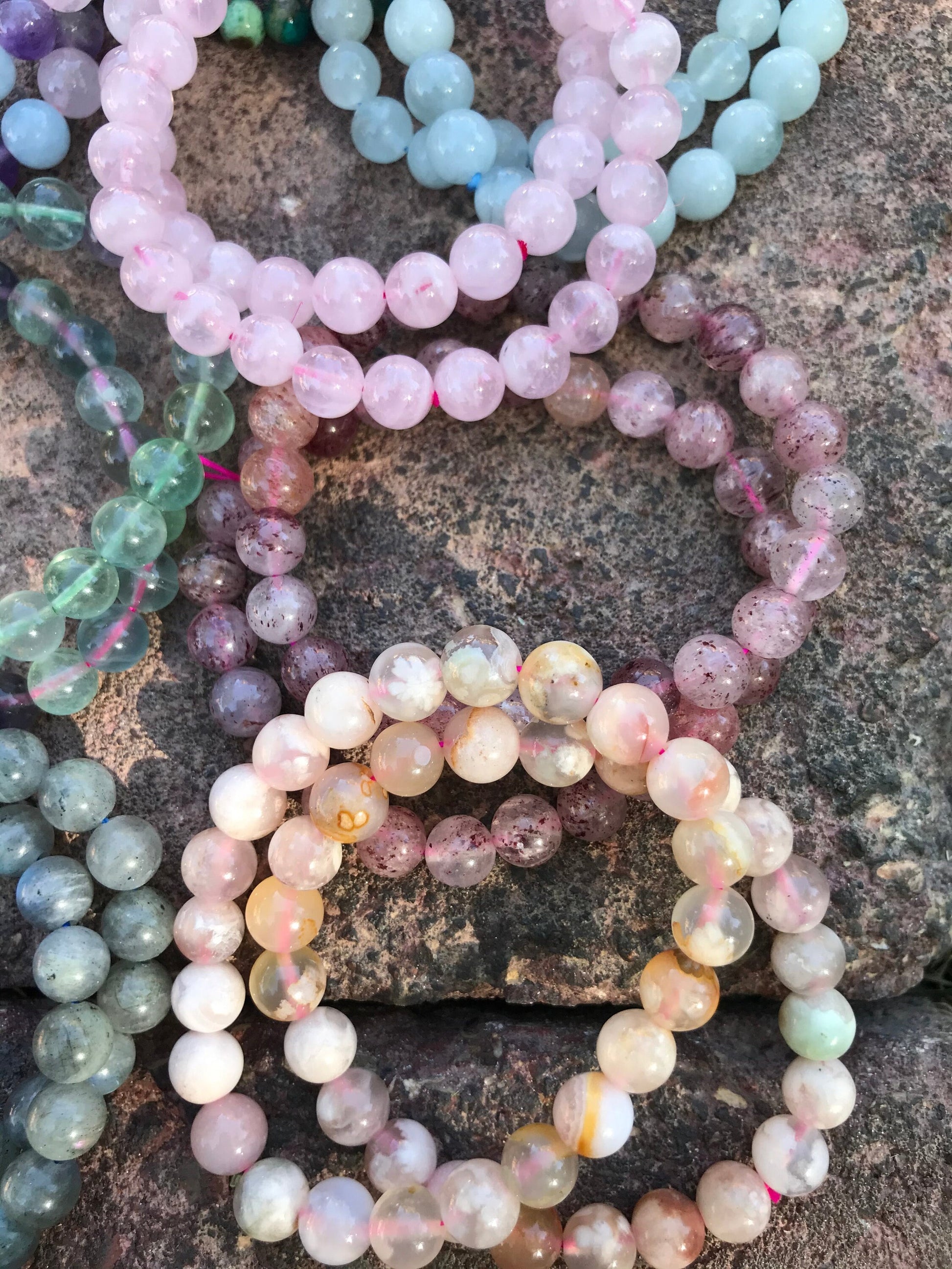 Red Aventurine Bracelet – 8mm Natural Gemstone Beads – Stretch Crystal Bracelet for Vitality, Courage, Grounding & Chakra Healing - Crystals for everyone • Crystals And Cord