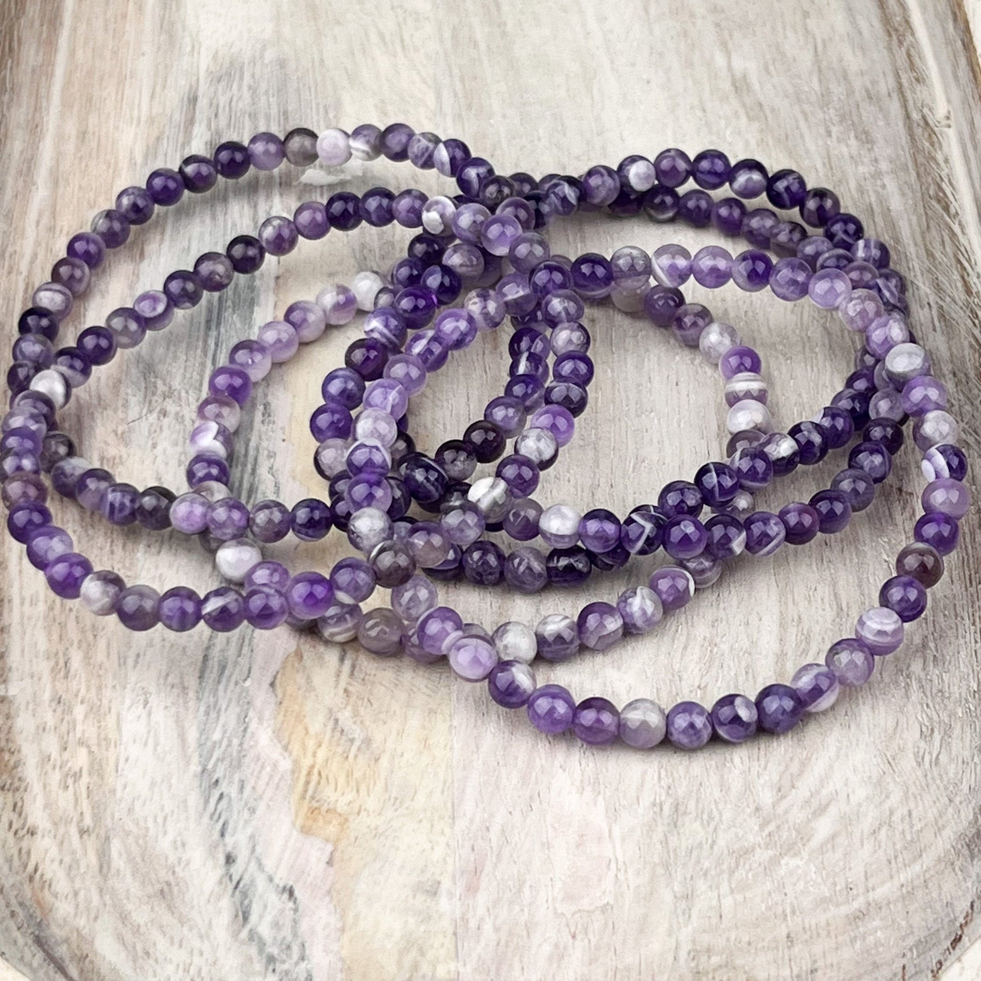 Natural Amethyst Gemstone Bracelet - Tranquilizer for Stress Relief and Spiritual Awareness, Protection and Purification - Crystals for everyone • Crystals And Cord