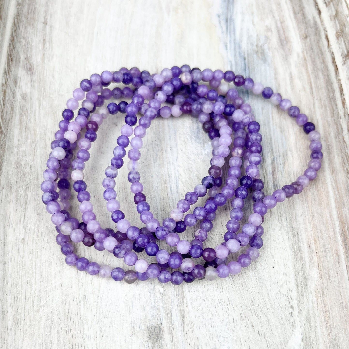 Soft Nurturing Lepidolite Gemstone Bracelet for Self-Love and Emotional Balance - Crystals for everyone • Crystals And Cord