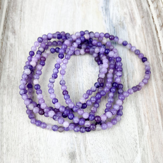 Soft Nurturing Lepidolite Gemstone Bracelet for Self-Love and Emotional Balance - Crystals for everyone • Crystals And Cord