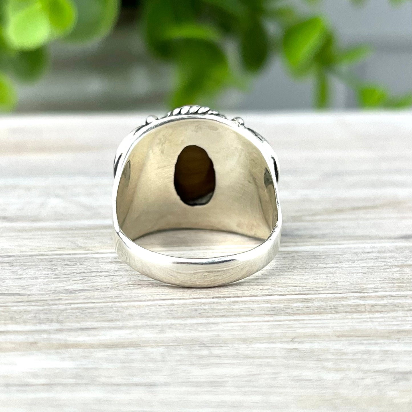 ATTRACT Wealth & Success with Tiger Eye Sterling Silver Ring | Size 8 | Business Stone for Entrepreneurs | Protection Amulet - Confidence - Crystals for everyone • Crystals And Cord