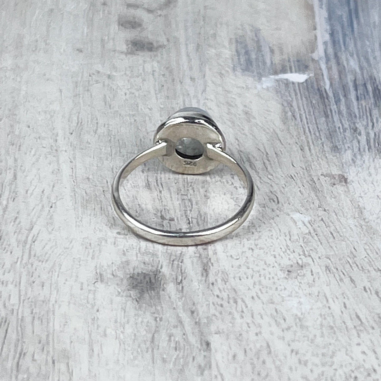 Minimalist Rainbow Moonstone Ring in 925 Sterling Silver – Simple & Elegant Crystal Jewelry for Emotional Clarity and Inner Peace - Crystals for everyone • Crystals And Cord