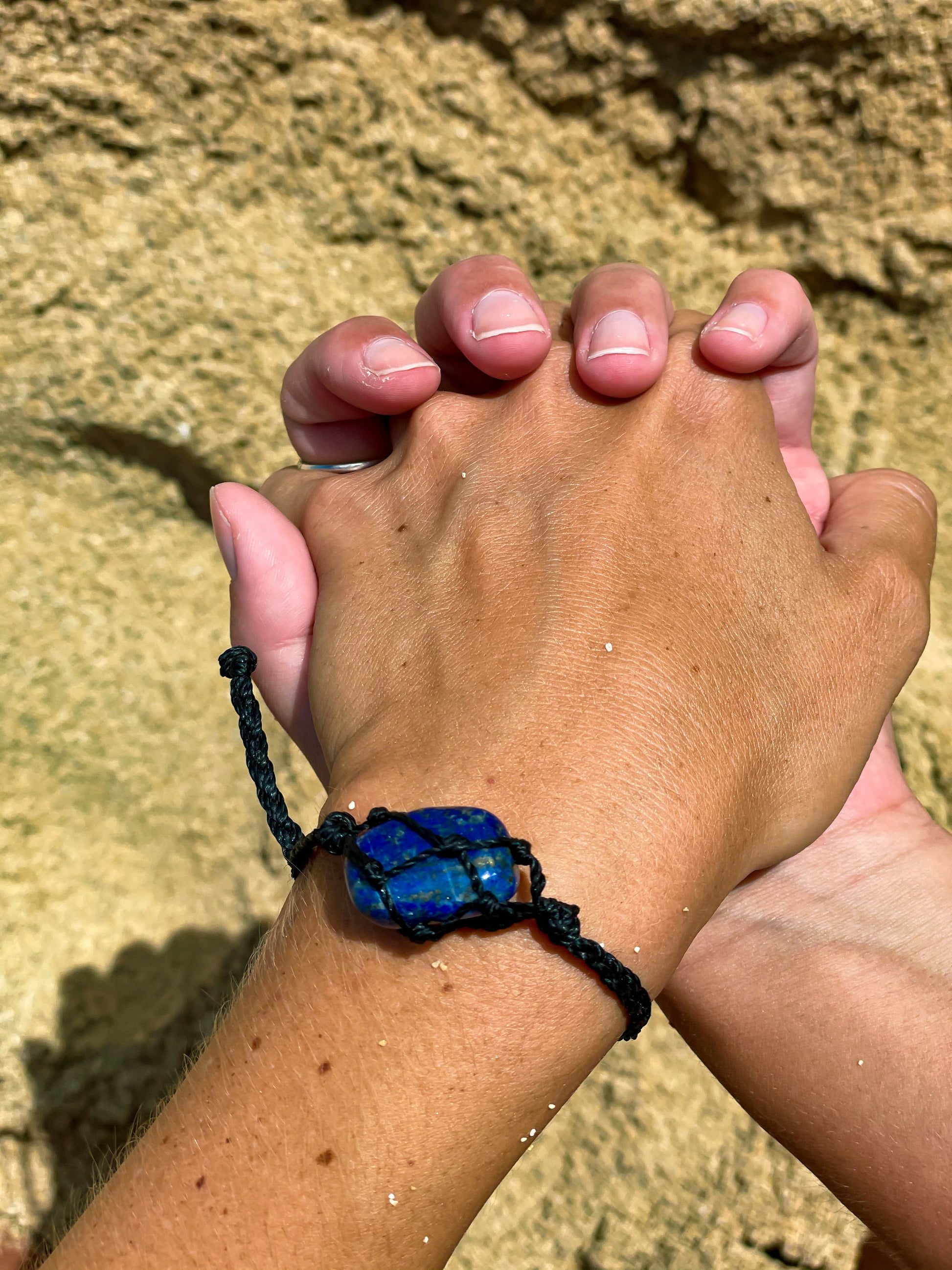 Hand Knotted Lapis Bracelet for Harmony & Truth | Adjustable Size, Water Resistant | Wisdom Stone Jewelry - Crystals for everyone • Crystals And Cord