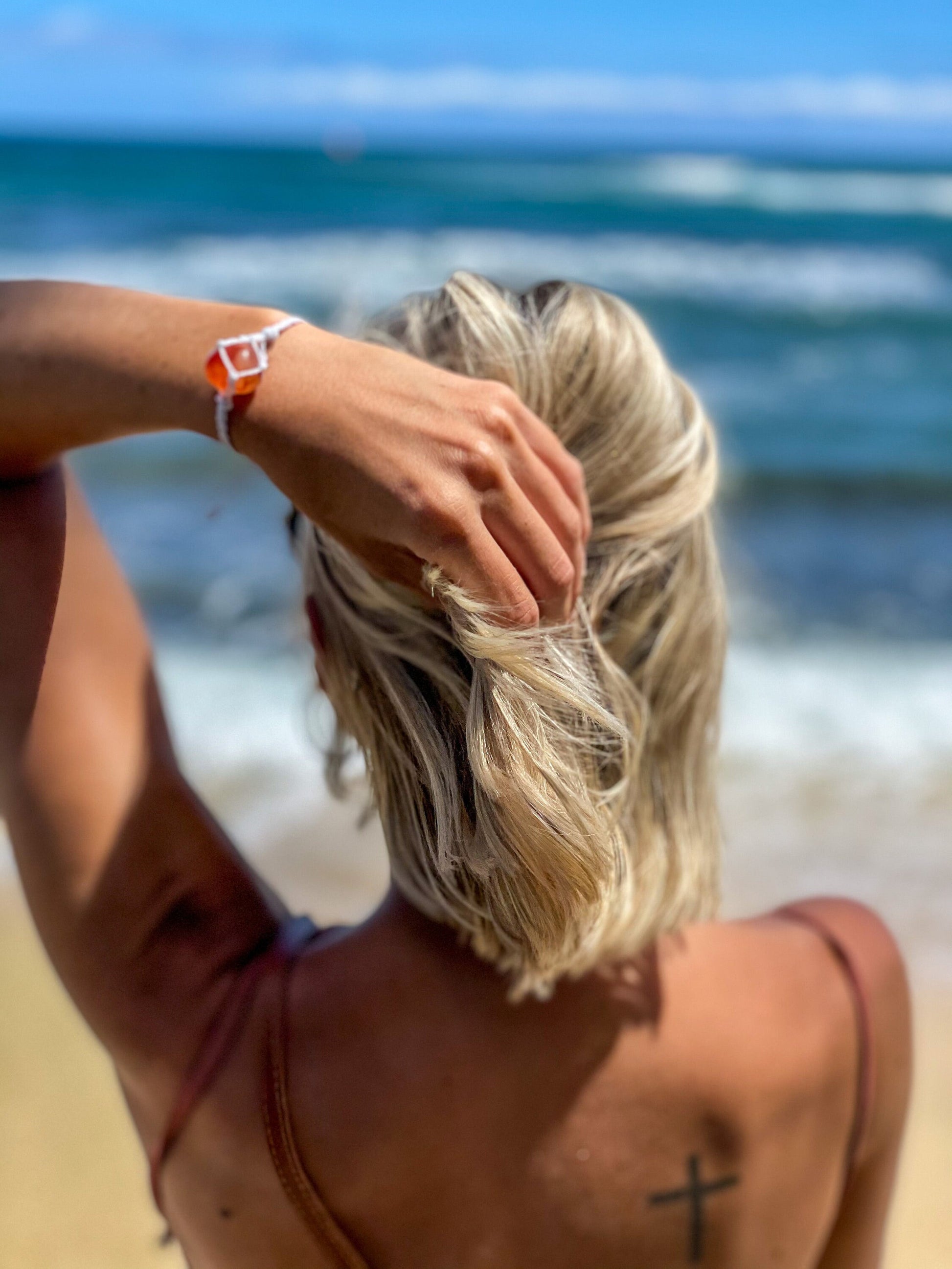 Clear Quartz Crystal Bracelet Hand Knotted on Adjustable Cord for Clarity and Light Coastal Inspired Jewelry with Beachy Boho Vibe - Crystals for everyone • Crystals And Cord