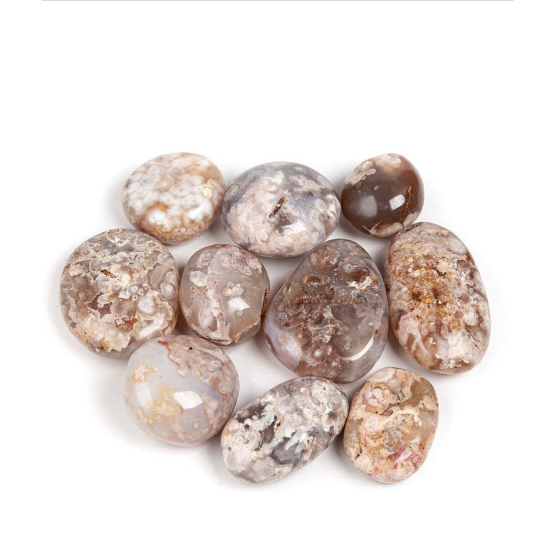 Powerful Flower Agate Palm Stone for Protection and Manifestation - Hand Polished from Madagascar - Crystals for everyone • Crystals And Cord
