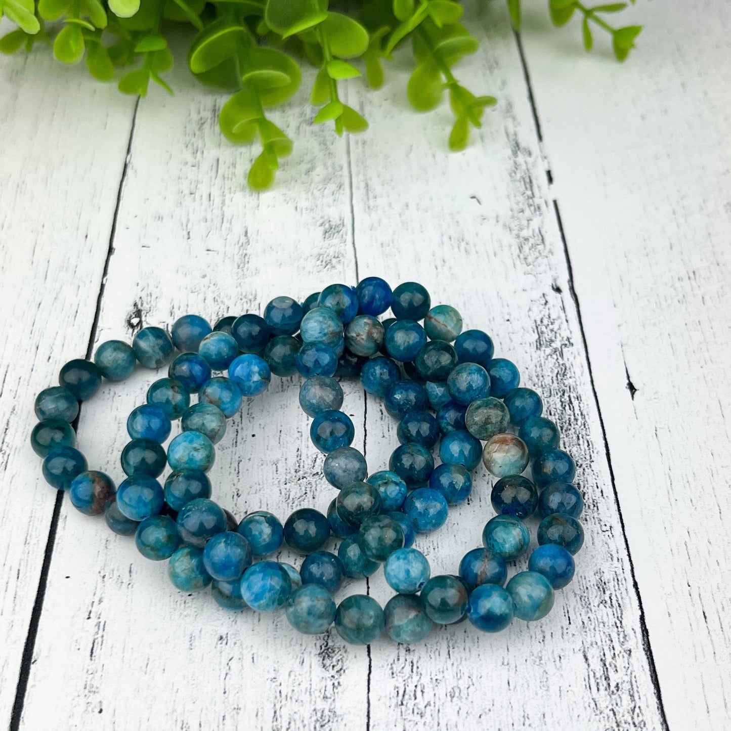 Blue Apatite Bracelet – Healing Crystal Jewelry Gift, Motivation & Confidence Stone, Holiday Present for Her - Crystals for everyone • Crystals And Cord