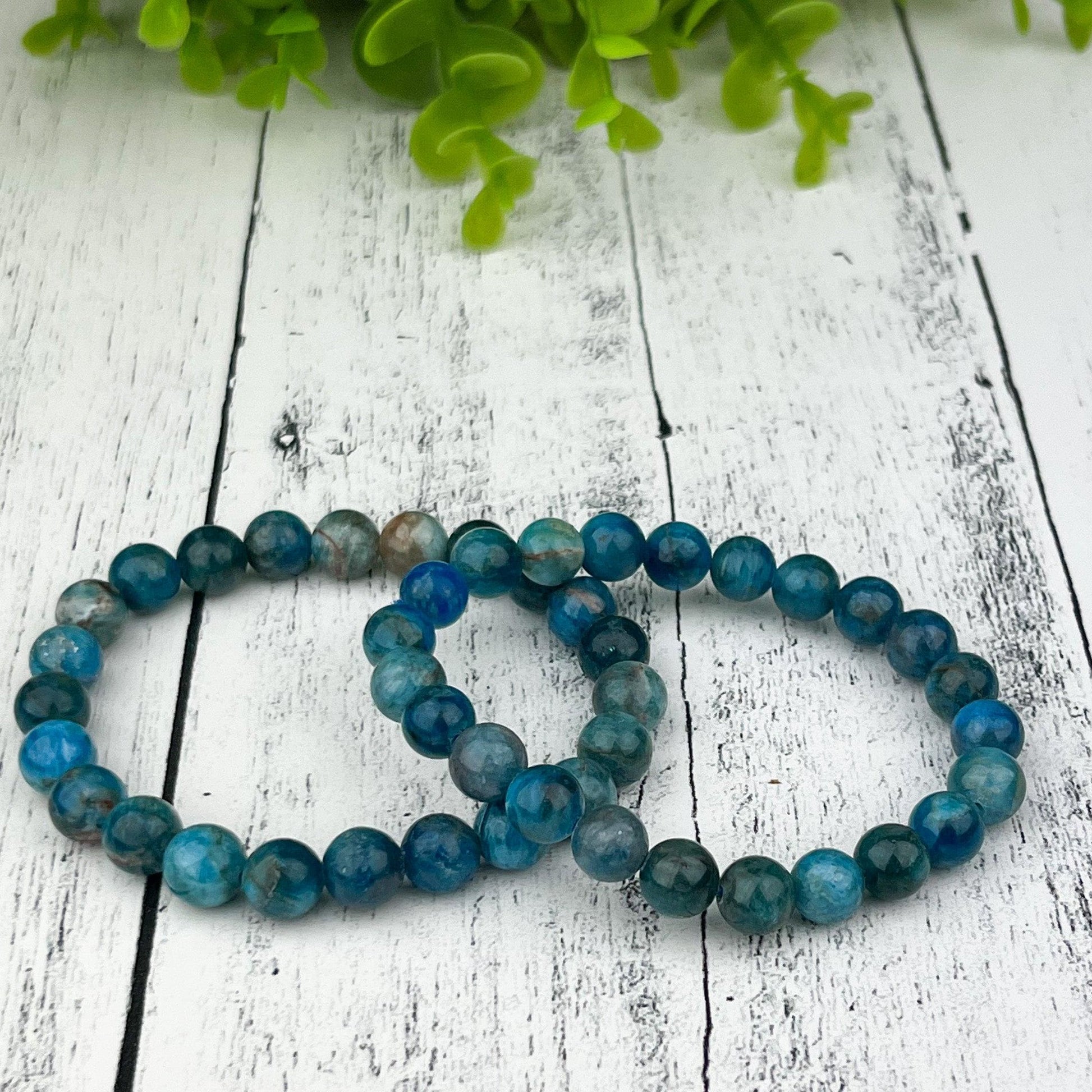 Blue Apatite Bracelet – Healing Crystal Jewelry Gift, Motivation & Confidence Stone, Holiday Present for Her - Crystals for everyone • Crystals And Cord