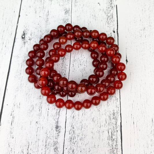 Carnelian Gemstone Bracelet Courage, Creativity & Confidence | November Birthstone Gift, Healing Crystal Jewelry, Fall Holiday Boho - Crystals for everyone • Crystals And Cord