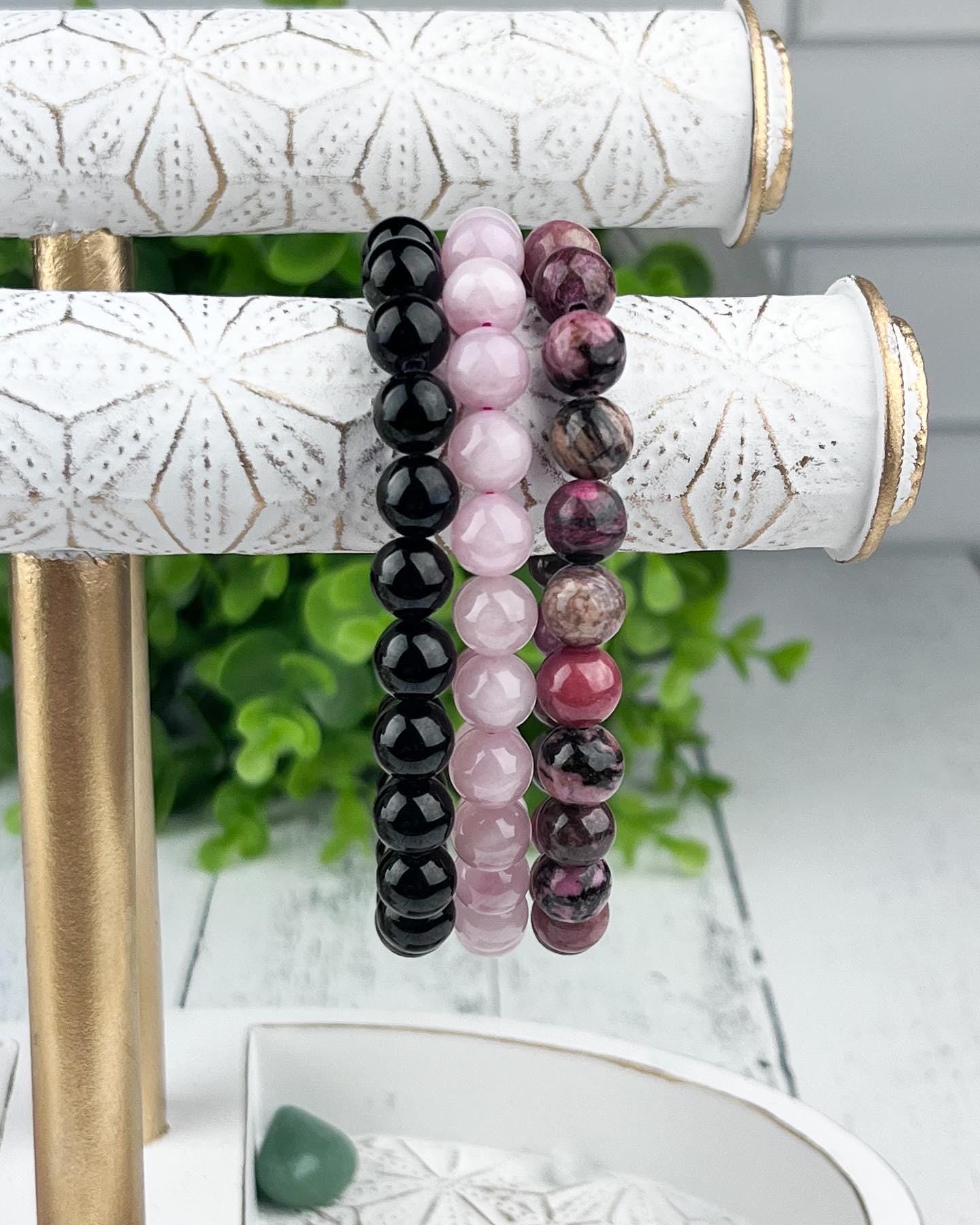 Rose Quartz Bracelet – 8mm Beaded Crystal Bracelet for Love, Self-Compassion & Heart Healing Gift for her - Crystals for everyone • Crystals And Cord