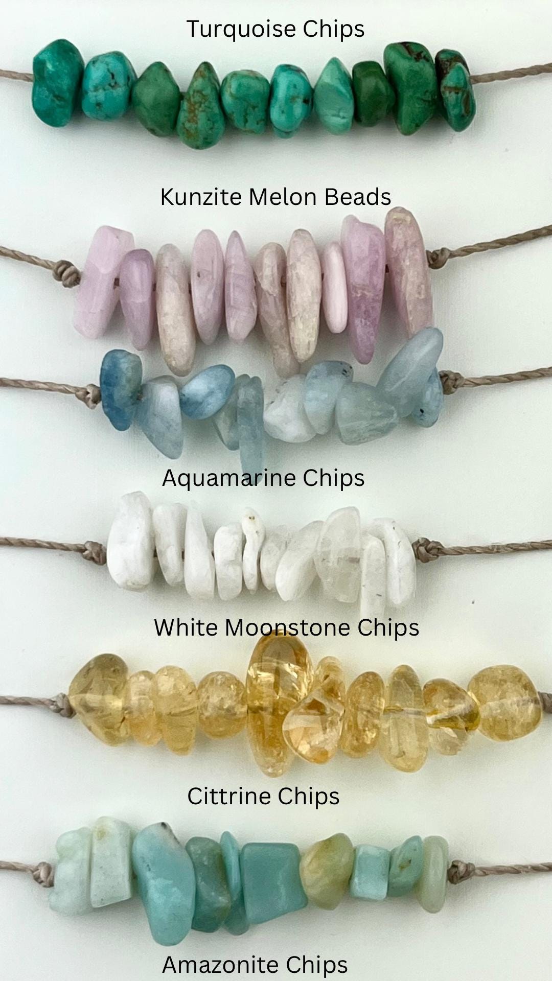 Adjustable Layering Necklace – Crystal Gift for Her – Amethyst, Rose Quartz, Jasper, Celestite – Sliding Knot Gemstone Choker