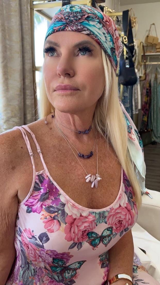 Adjustable Layering Necklace – Crystal Gift for Her – Amethyst, Rose Quartz, Jasper, Celestite – Sliding Knot Gemstone Choker