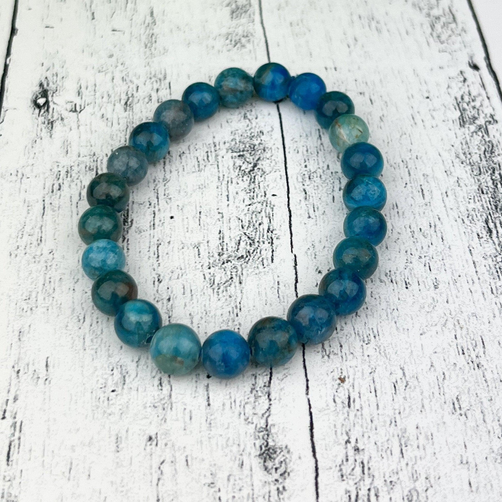 Blue Apatite Bracelet – Healing Crystal Jewelry Gift, Motivation & Confidence Stone, Holiday Present for Her - Crystals for everyone • Crystals And Cord