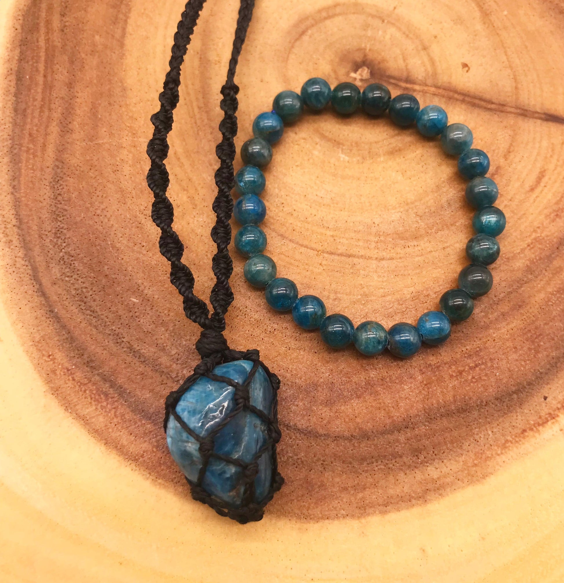 Blue Apatite Bracelet – Healing Crystal Jewelry Gift, Motivation & Confidence Stone, Holiday Present for Her - Crystals for everyone • Crystals And Cord