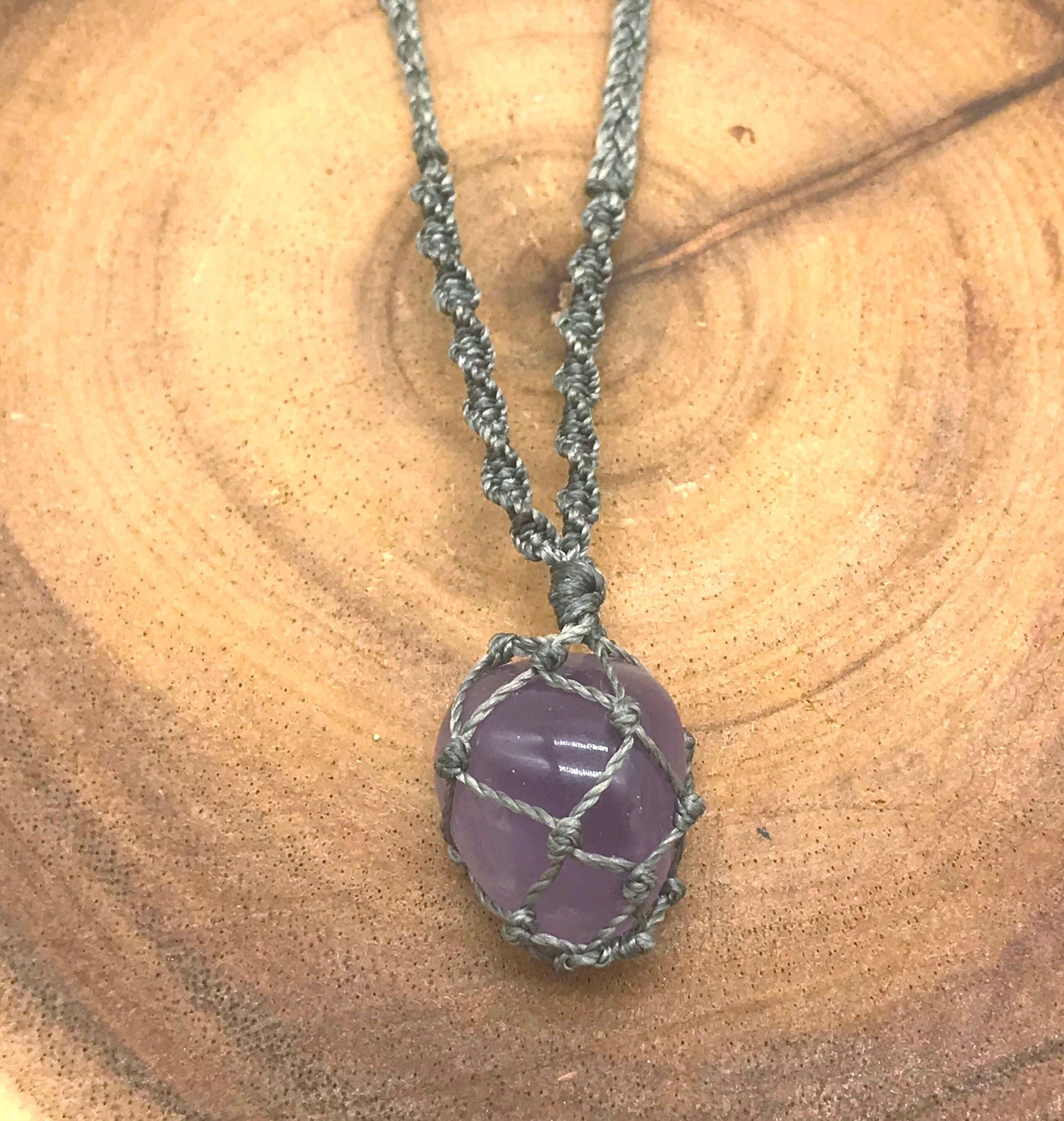 Hand-Knotted Amethyst Necklace and Bracelet Set Natural Gemstones for Calm, Intuition & Spiritual Balance - Crystals for everyone • Crystals And Cord