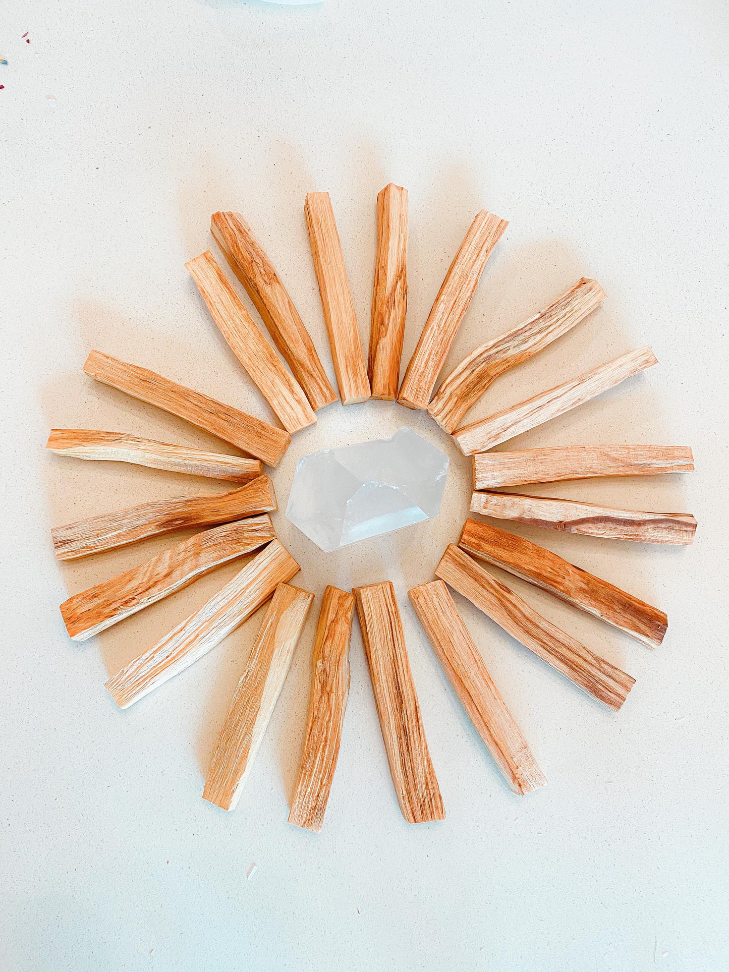 Energy Cleansing Smudge Set with Love Palo Santo, Selenite, and Abalone Shell - Positive Vibes Gift Kit - Crystals for everyone • Crystals And Cord