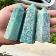 Amazonite Tower – Soothing Blue-Green Crystal for Calming Energy, Truth & Emotional Balance – Polished Standing Point - Crystals for everyone • Crystals And Cord