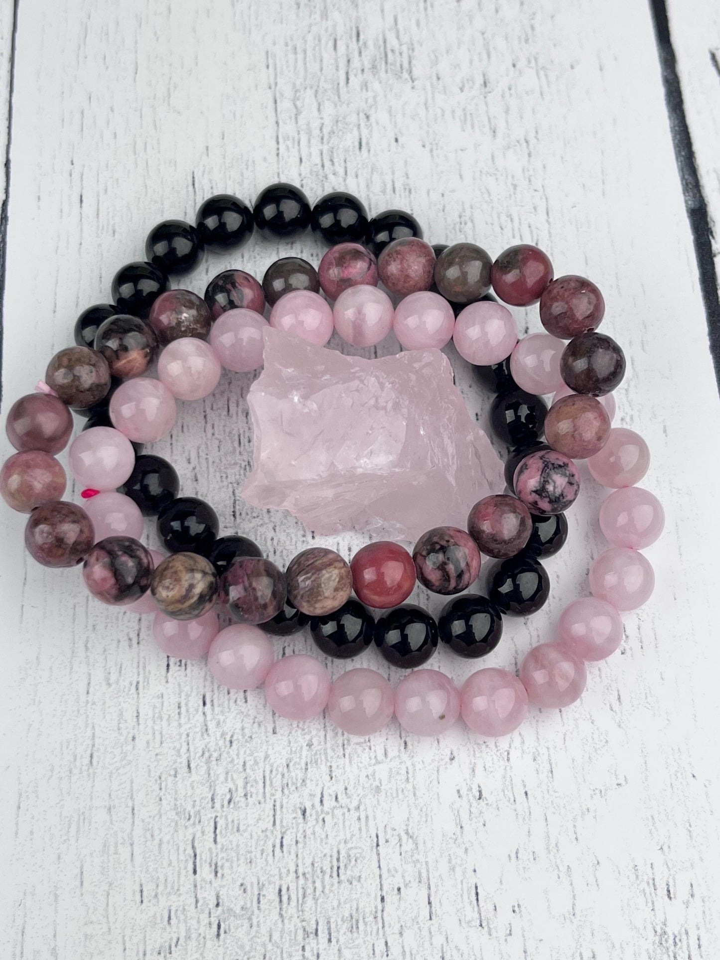 Soothing Rose Quartz Bracelet 4mm Gemstone Beads for Love, Peace & Heart-Opening Energy - Crystals for everyone • Crystals And Cord