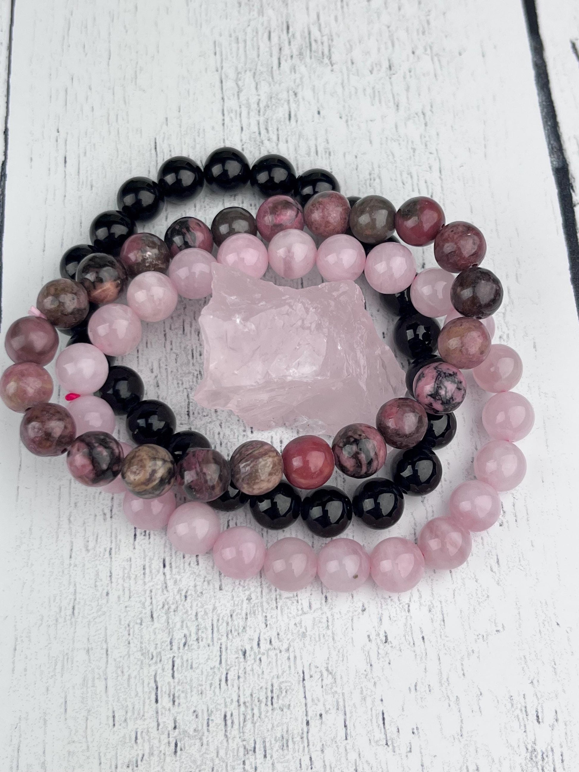 Soothing Rose Quartz Bracelet 4mm Gemstone Beads for Love, Peace & Heart-Opening Energy - Crystals for everyone • Crystals And Cord