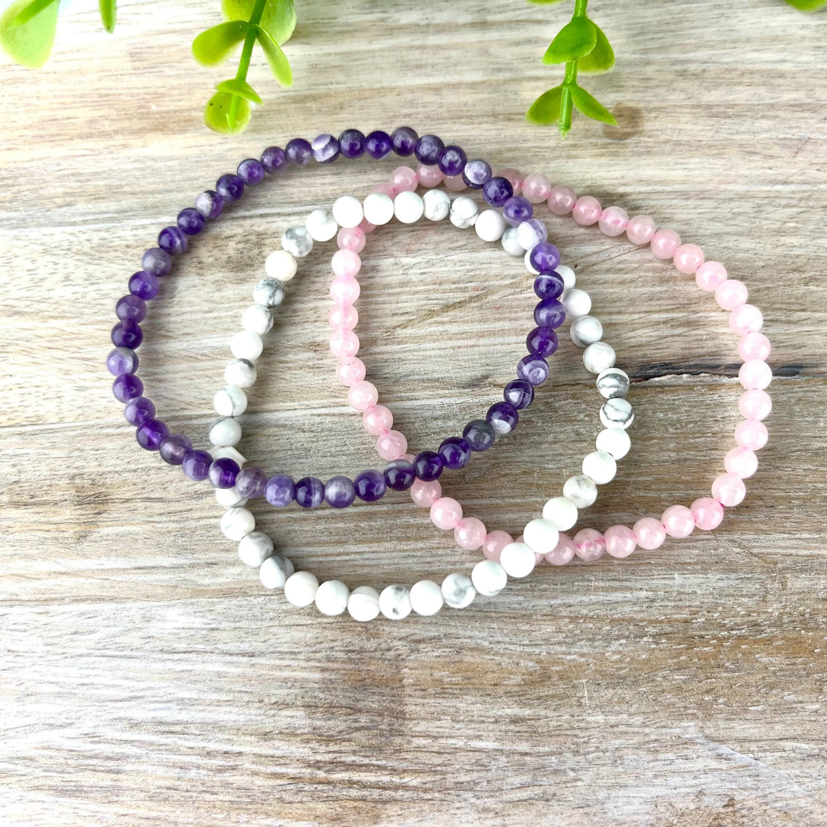 Tiny 4mm Amethyst Bracelet: Minimalist February Birthstone Jewelry for Stress Relief and Calming
