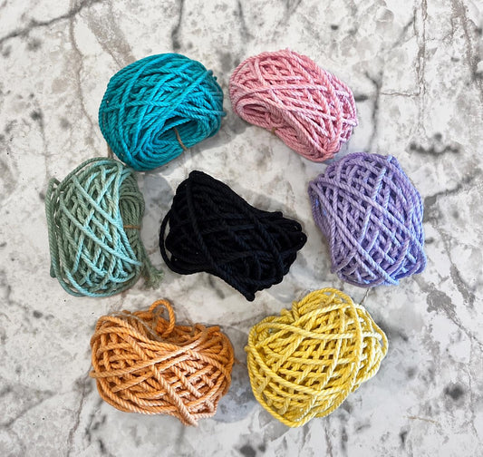 2mm Macrame Cord 3 Ply Cotton Rope – 25, 50 or 100 Ft Mini Spools – Colored Macrame Cord for Keychains, Jewelry & Small Crafts