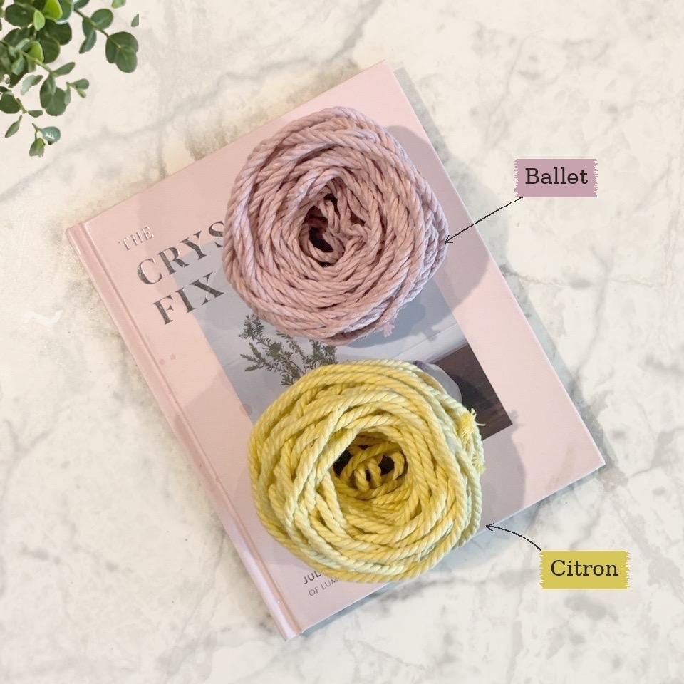 3mm Macrame Cord 3-Ply Cotton Rope – 25 50 or 100 Ft Mini Spools – Cord for Keychains Plant Hangers & Small Crafts