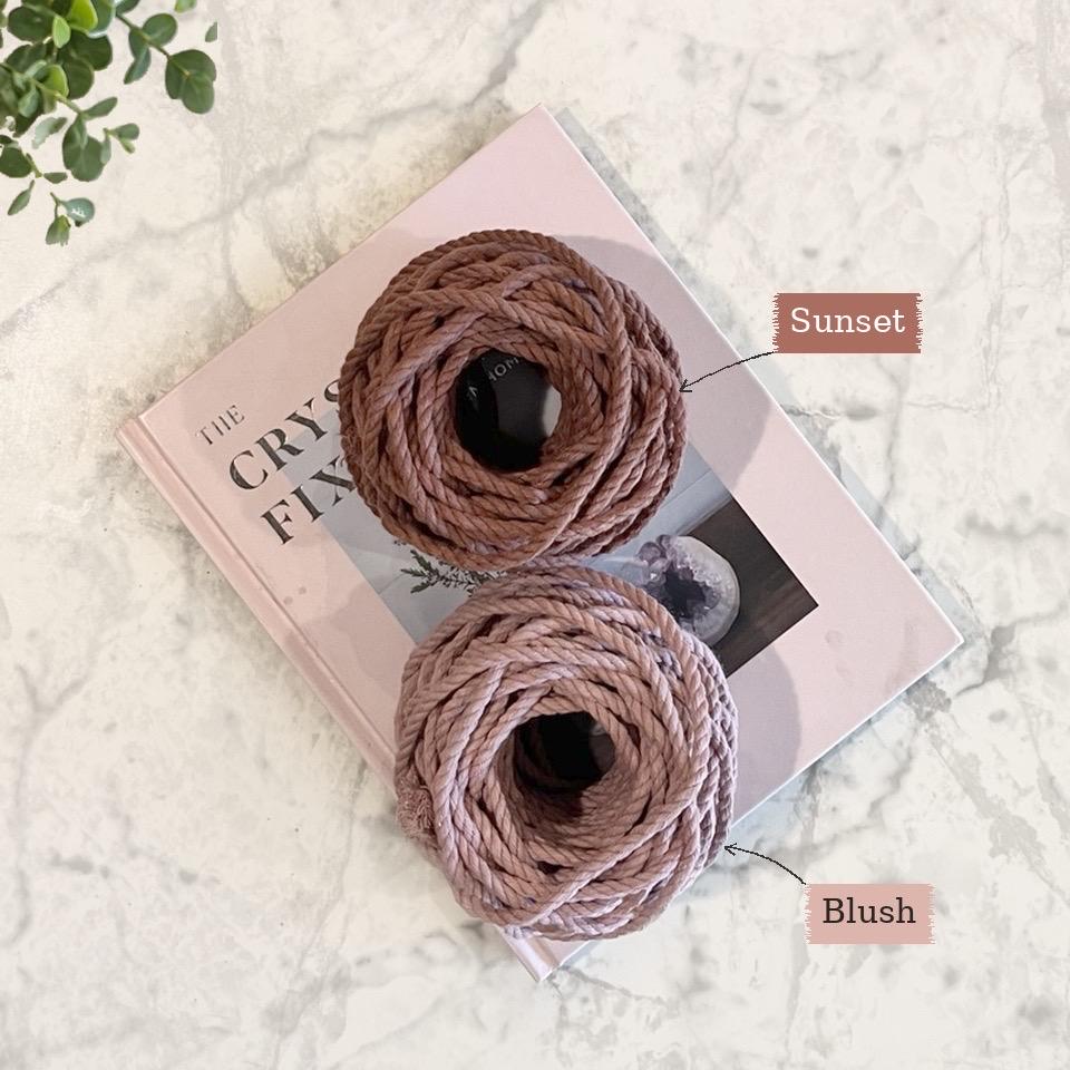 5mm Macrame Cord 3-Ply Cotton Rope – 25, 50 or 100 Ft Mini Spools – For Plant Hangers, Wall Hangings & Coasters