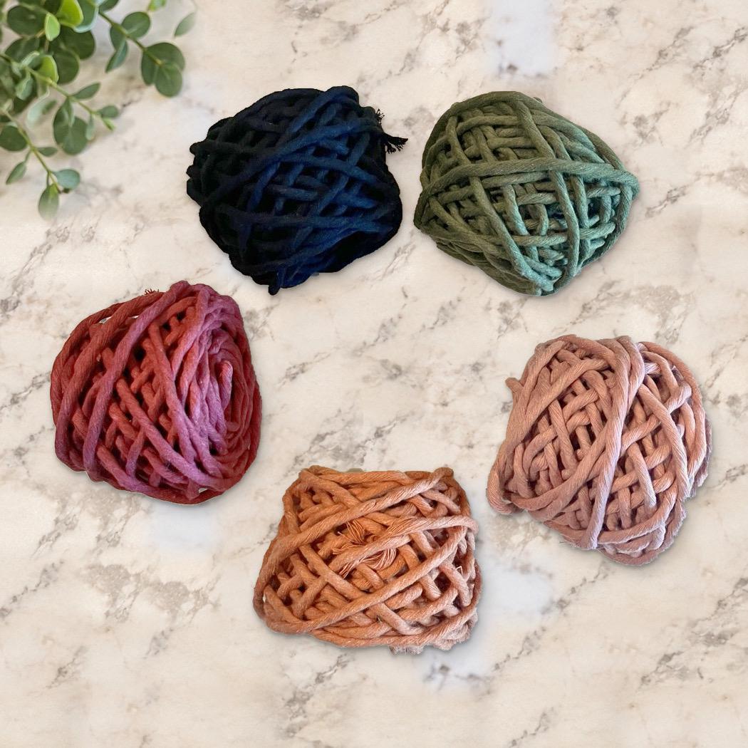 5mm Macrame Cord Single Twist – Cotton Cord, 25, 50 or 100 Ft Mini Spools – For Wall Hangings, Fringe & Fiber Art