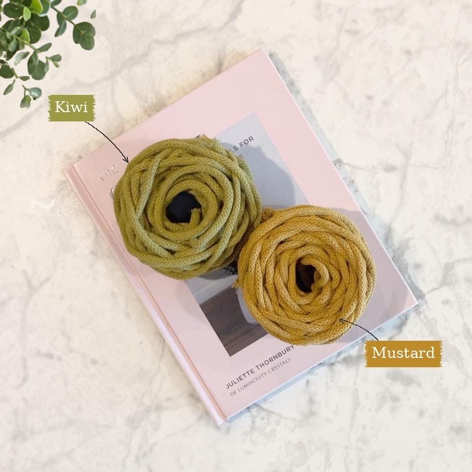 5mm Braided Macrame Cord – Cotton Cord, 50 or 100 Ft Mini Spools – For Bottle Holders, Wall Hangings & Crochet Baskets