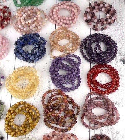 Crystal Beaded Bracelets · Layered Jewelry · Choose your gemstones & create your own stack