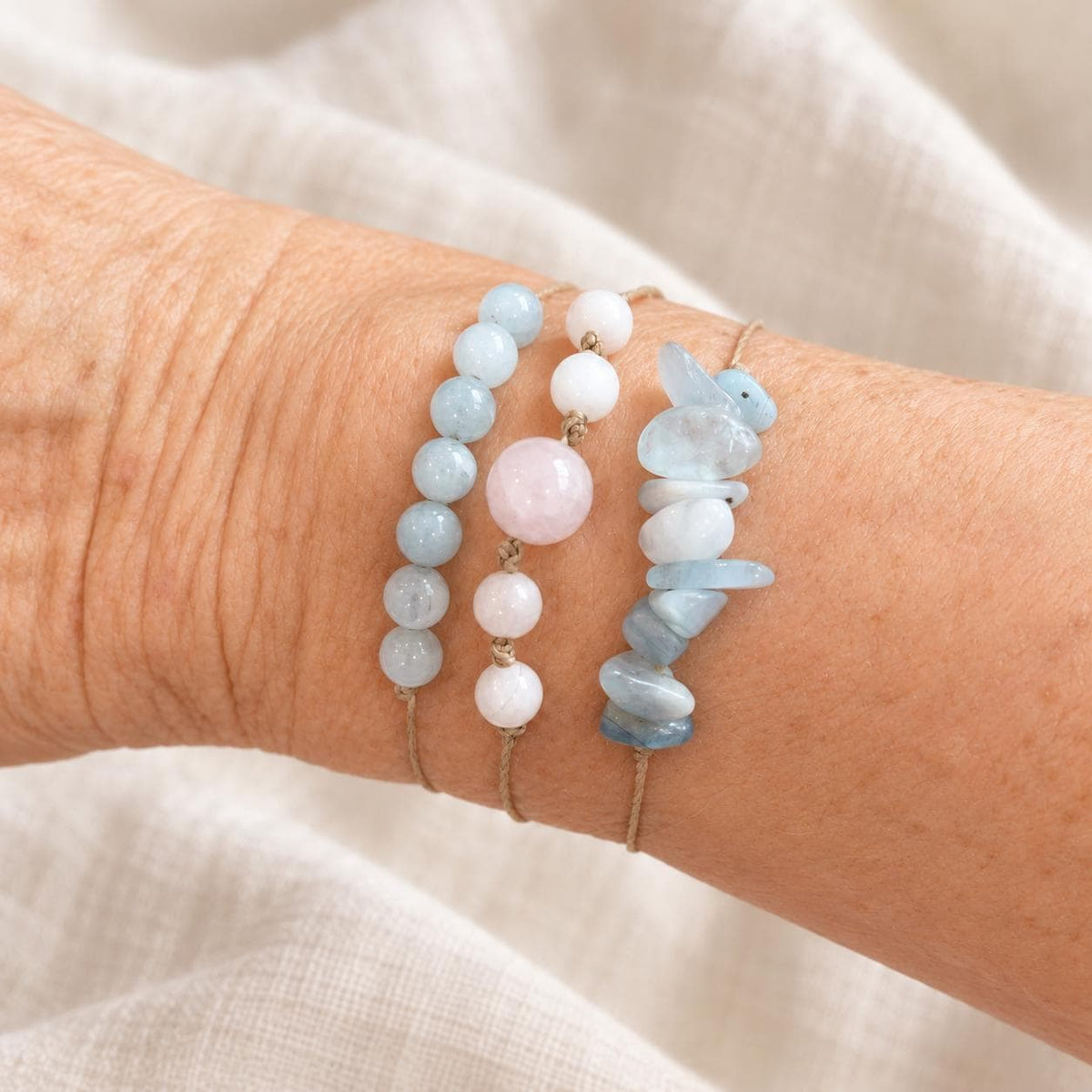 Adjustable Macramé Gemstone Bracelet, Choose Your Crystal, 20+ Stone Options, Hand-Knotted Waxed Cord