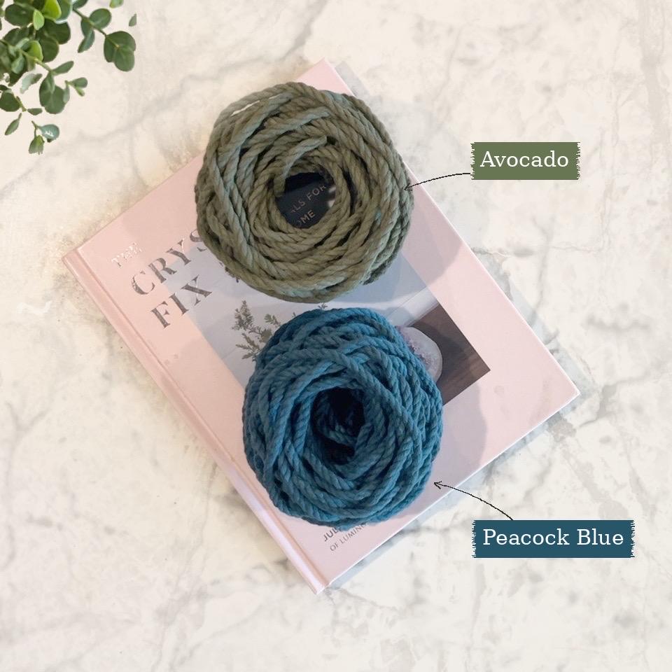 5mm Macrame Cord 3-Ply Cotton Rope – 25, 50 or 100 Ft Mini Spools – For Plant Hangers, Wall Hangings & Coasters