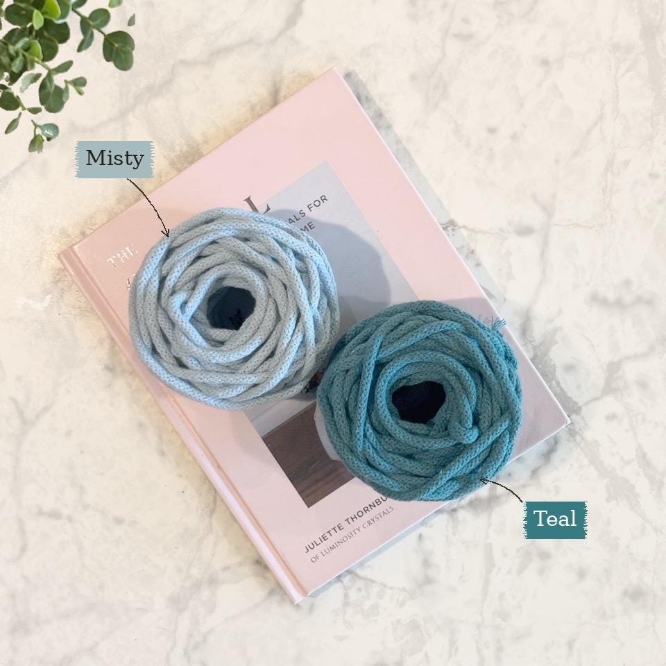 5mm Braided Macrame Cord – Cotton Cord, 50 or 100 Ft Mini Spools – For Bottle Holders, Wall Hangings & Crochet Baskets