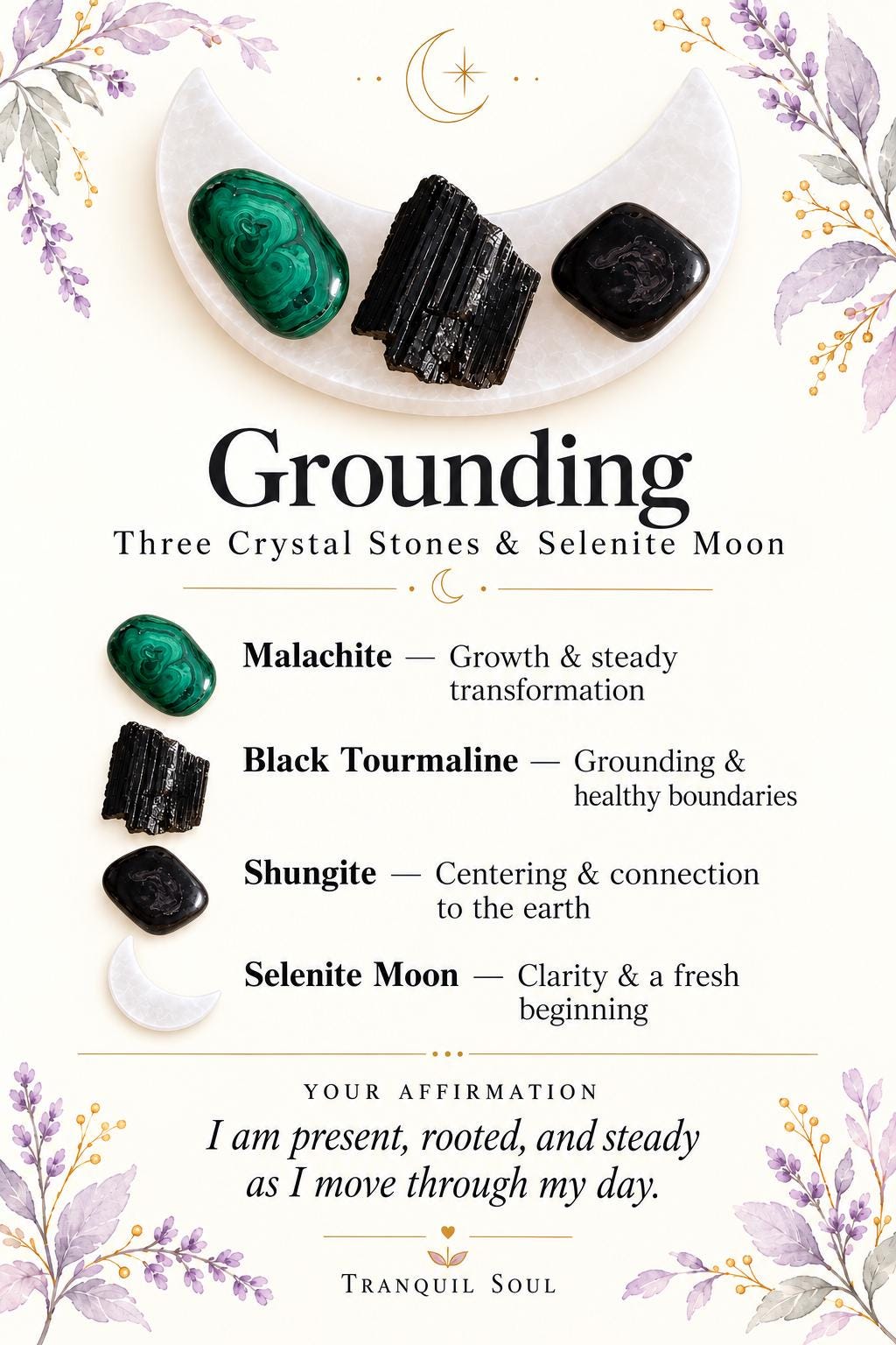 Selenite Charging Plate with Crystal Heart or Stone Sets, Crescent Moon, 4 or 6 Inch.