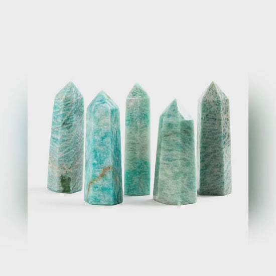 Amazonite Tower – Soothing Blue-Green Crystal for Calming Energy, Truth & Emotional Balance – Polished Standing Point